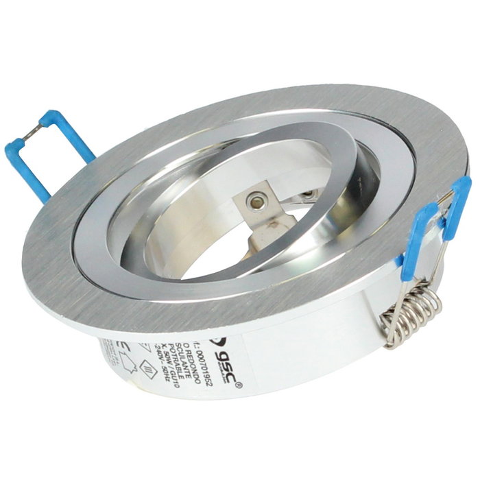GSC Evolution Cadre d'encastrement rond en aluminium lisse Nickel GSC Evolution Cadre d'encastrement rond en aluminium lisse Nickel