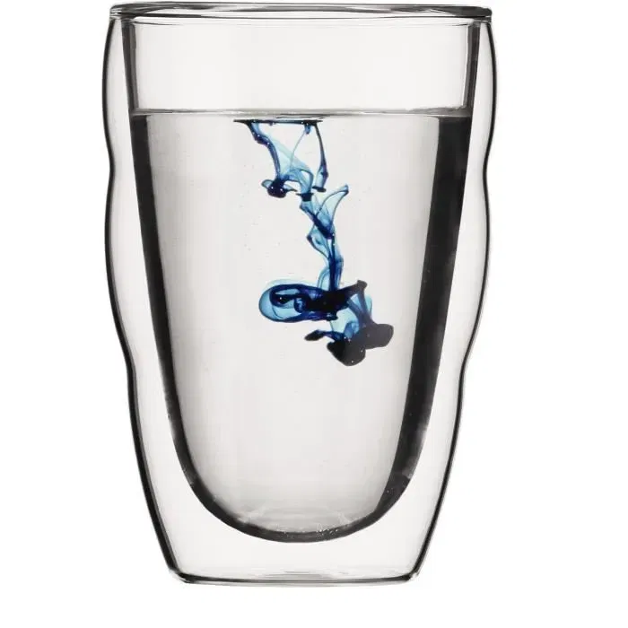 BODUM Set de 6 Verres Pilatus en Verre Borosilicate à Double Paroi - 0.35 L - Transparent - Thermorésistants pour Boissons Chaudes et Froides BODUM Set de 6 Verres Pilatus en Verre Borosilicate à Double Paroi - 0.35 L - Transparent - Thermorésistants pour Boissons Chaudes et Froides