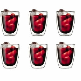 Bodum Set de 6 verres Pilatus double paroi, 0,35 l, Transparent