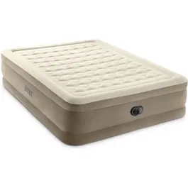 Intex - Matelas gonflable 2 places 150 x 200 cm avec technologie Fiber-Tech - Lit d'appoint - Sac de transport inclus