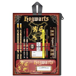 Blue Sky Studios - Set papeterie et fournitures scolaires Harry Potter avec portatodo, crayons, stylos, règle, gomme et taille-crayon