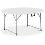 Marbueno Table Pliable Résine Blanc D.122x74 cm Catering, Plage et Camping 10530