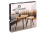 Giftdecor Set de 2 tables d'appoint 39 et 48 cm pieds noirs bois naturel