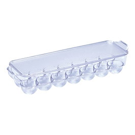 Mondex Boîte à œufs transparente avec couvercle pour 14 œufs 37 x 11,5 x 8 cm PET recyclable