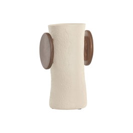 Vase Home ESPRIT Marron Beige Bois de manguier Papier mâché