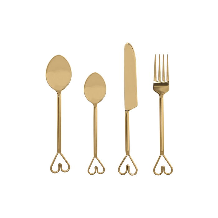 Couverts Home ESPRIT Doré Acier inoxydable 4,5 x 1,5 x 21 cm 16 Pièces Couverts Home ESPRIT Doré Acier inoxydable 4,5 x 1,5 x 21 cm 16 Pièces