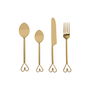 Couverts Home ESPRIT Doré Acier inoxydable 4,5 x 1,5 x 21 cm 16 Pièces