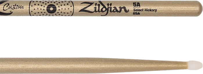 Zildjian Baquetas Z Custom Le - 5A Nylon Gold Chroma - Édition Limitée