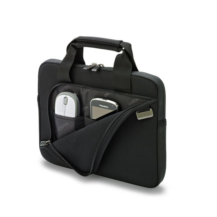 Dicota SMART Housse de Protection en Néoprène pour Ordinateur Portable 13-13.3", avec Poche à Fermeture Éclair et Poignées Rembourrées