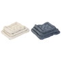 Lit pour animal domestique Home ESPRIT Beige Gris Crème Gris foncé 72 X 60 X 9 CM 2 Unités