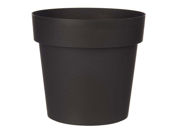 Ibergarden Pot de fleurs plastique anthracite 18 cm diamètre 17 cm hauteur 2,5 L (Set de 12)