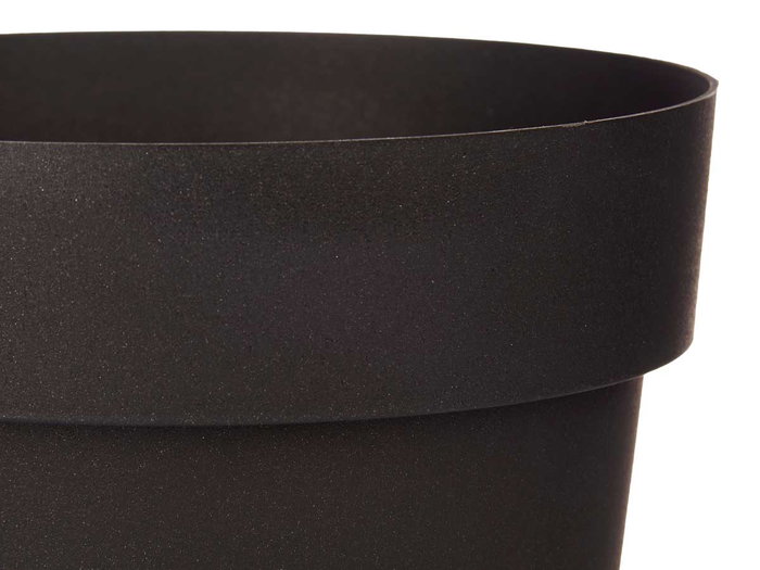 Ibergarden Pot de fleurs plastique anthracite 18 cm diamètre 17 cm hauteur 2,5 L (Set de 12)