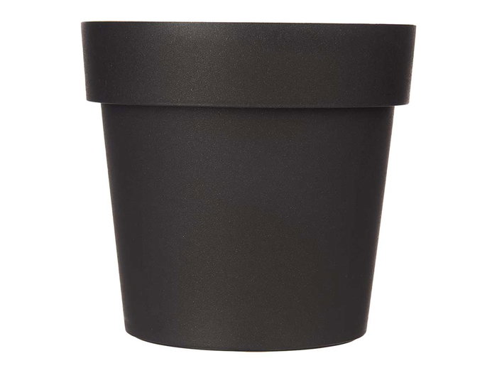 Ibergarden Pot de fleurs plastique anthracite 18 cm diamètre 17 cm hauteur 2,5 L (Set de 12)
