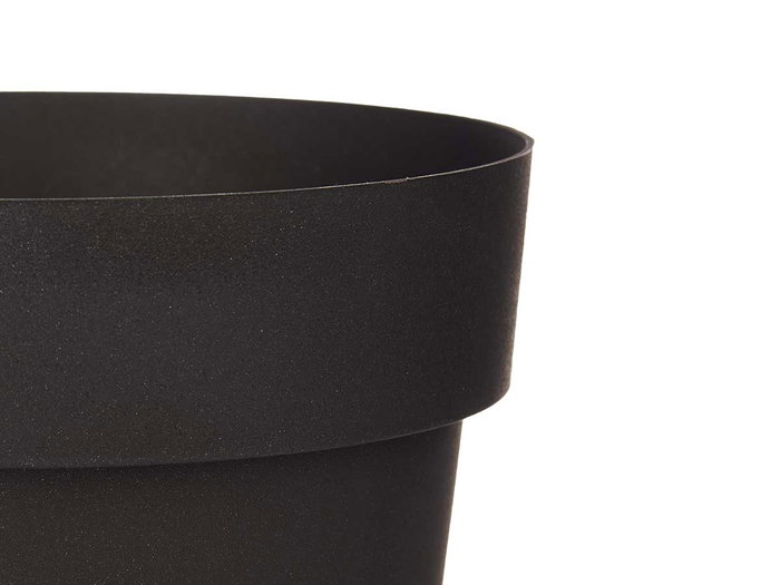 Ibergarden Pot de fleurs plastique anthracite 18 cm diamètre 17 cm hauteur 2,5 L (Set de 12)