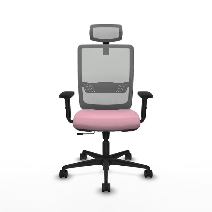 Piqueras Y Crespo Haches Chaise de Bureau Rose et Grise avec mécanisme Sincro/Traslack Piqueras Y Crespo Haches Chaise de Bureau Rose et Grise avec mécanisme Sincro/Traslack