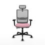 Piqueras Y Crespo Haches Chaise de Bureau Rose et Grise avec mécanisme Sincro/Traslack