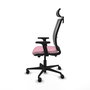 Piqueras Y Crespo Haches Chaise de Bureau Rose et Grise avec mécanisme Sincro/Traslack