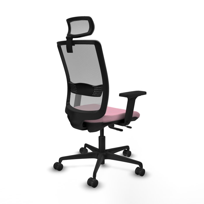 Piqueras Y Crespo Haches Chaise de Bureau Rose et Grise avec mécanisme Sincro/Traslack Piqueras Y Crespo Haches Chaise de Bureau Rose et Grise avec mécanisme Sincro/Traslack