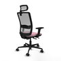 Piqueras Y Crespo Haches Chaise de Bureau Rose et Grise avec mécanisme Sincro/Traslack