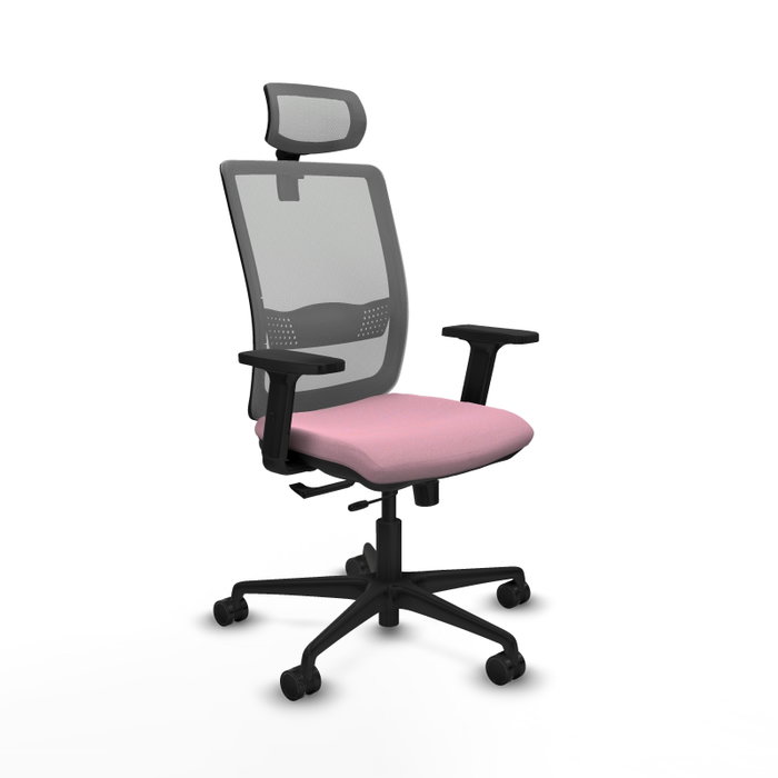 Piqueras Y Crespo Haches Chaise de Bureau Rose et Grise avec mécanisme Sincro/Traslack Piqueras Y Crespo Haches Chaise de Bureau Rose et Grise avec mécanisme Sincro/Traslack