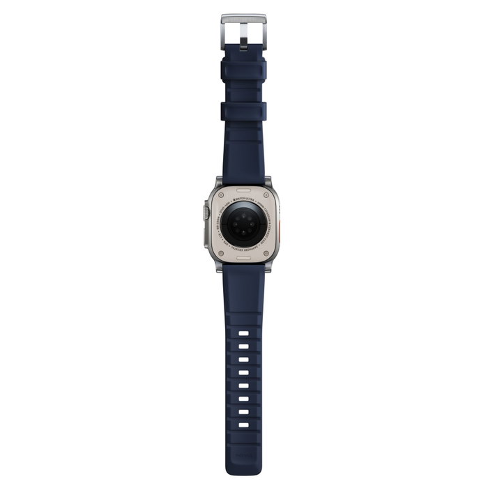 Nomad Rugged Strap Bleu Atlantique Connecteur Argent 42/44/45/49mm