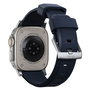 Nomad Rugged Strap Bleu Atlantique Connecteur Argent 42/44/45/49mm