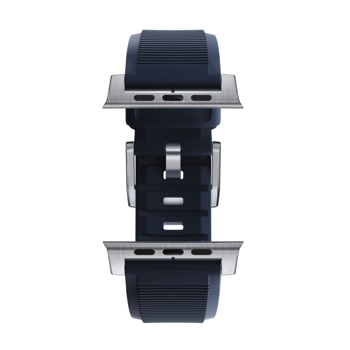 Nomad Rugged Strap Bleu Atlantique Connecteur Argent 42/44/45/49mm