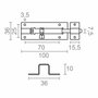 EDM Product Loquet de porte EDM 86077 ps15 Acier inoxydable 100 mm