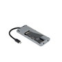 Tooq Boîtier SSD M.2 NVMe/SATA avec Hub USB 5-en-1, Gris