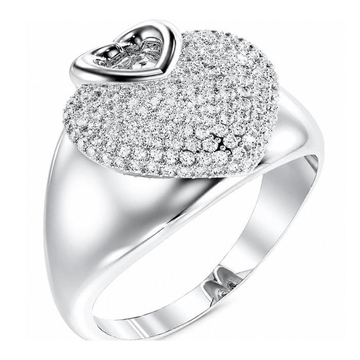 Guess JUBR05215JWRH52 Bague Crazy in Love Taille 52 en Acier Inoxydable Guess JUBR05215JWRH52 Bague Crazy in Love Taille 52 en Acier Inoxydable
