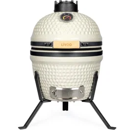 Livoo Barbecue fumoir Kamado DOC330 - Beige / Noir