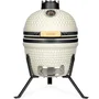 Livoo DOC330 Barbecue fumoir Kamado céramique grille 27 cm - Beige et noir