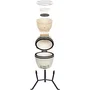 Livoo DOC330 Barbecue fumoir Kamado céramique grille 27 cm - Beige et noir