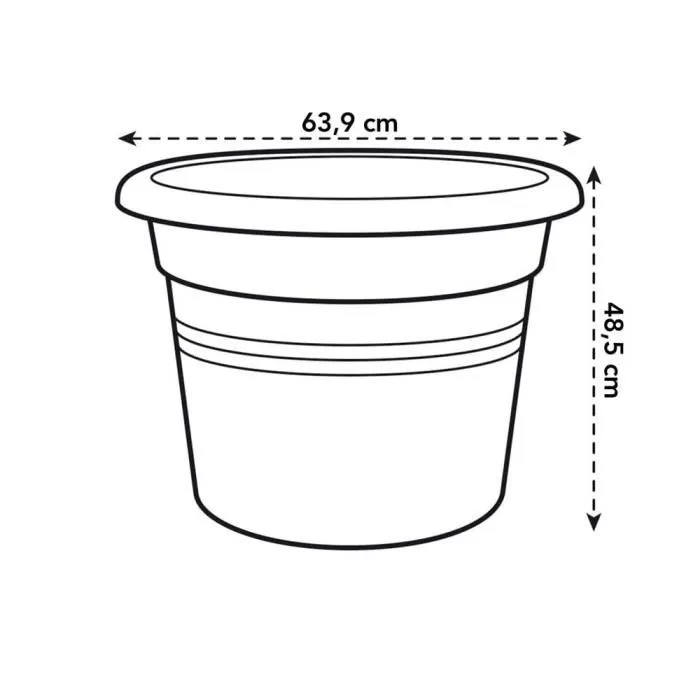 Elho - Pot de fleurs Green Basics Cilinder noir 64 cm x 49 cm pour extérieur en matériau 100% recyclé Elho - Pot de fleurs Green Basics Cilinder noir 64 cm x 49 cm pour extérieur en matériau 100% recyclé