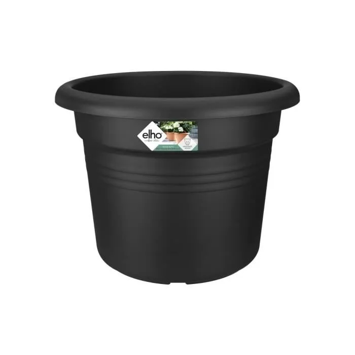Elho - Pot de fleurs Green Basics Cilinder noir 64 cm x 49 cm pour extérieur en matériau 100% recyclé Elho - Pot de fleurs Green Basics Cilinder noir 64 cm x 49 cm pour extérieur en matériau 100% recyclé