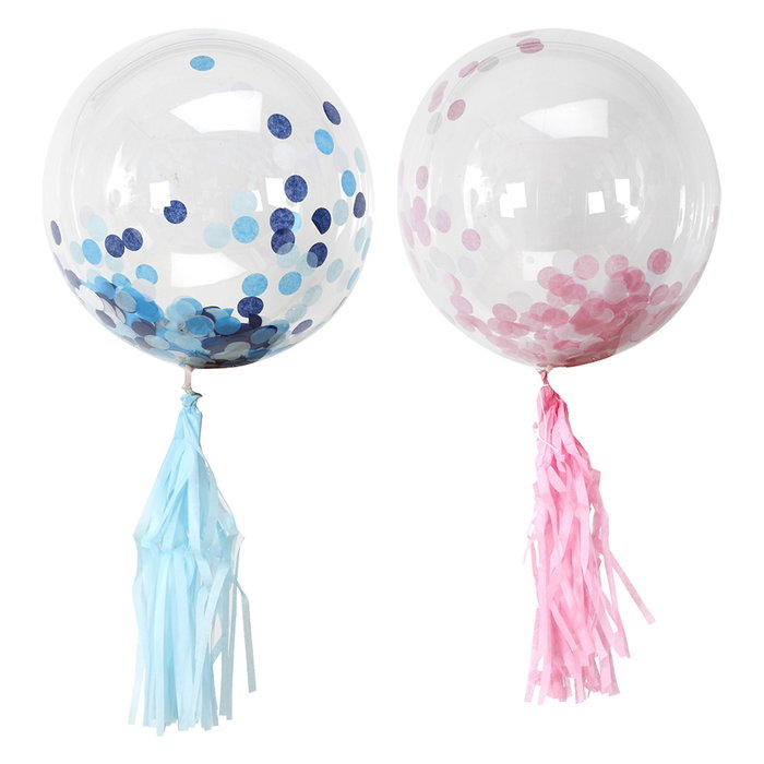 Party Time Ballon transparent avec confettis de 35 cm