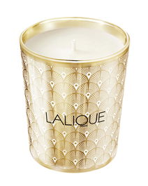 Lalique Bougie Parfumée Noir Premier Plume Blanche 1901, Parfum Musc Boisé Floral, 190 g - France