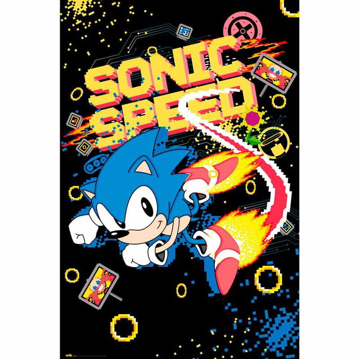 Sega Poster Speed - Sonic the Hedgehog - Affiche 91.5 x 61 cm - Impression Haute Qualité 150 g Papier Brillant Sega Poster Speed - Sonic the Hedgehog - Affiche 91.5 x 61 cm - Impression Haute Qualité 150 g Papier Brillant
