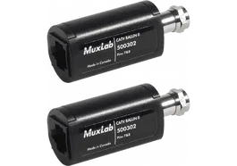 MUXLAB Kit CATV Balun II - Extension de signal CATV sur RJ45, Câbles Cat 5e/6, 100 m, Émetteur/Récepteur