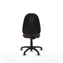 PIQUERAS Y CRESPO Chaise de bureau Algarra, similicuir marron foncé, sans accoudoirs
