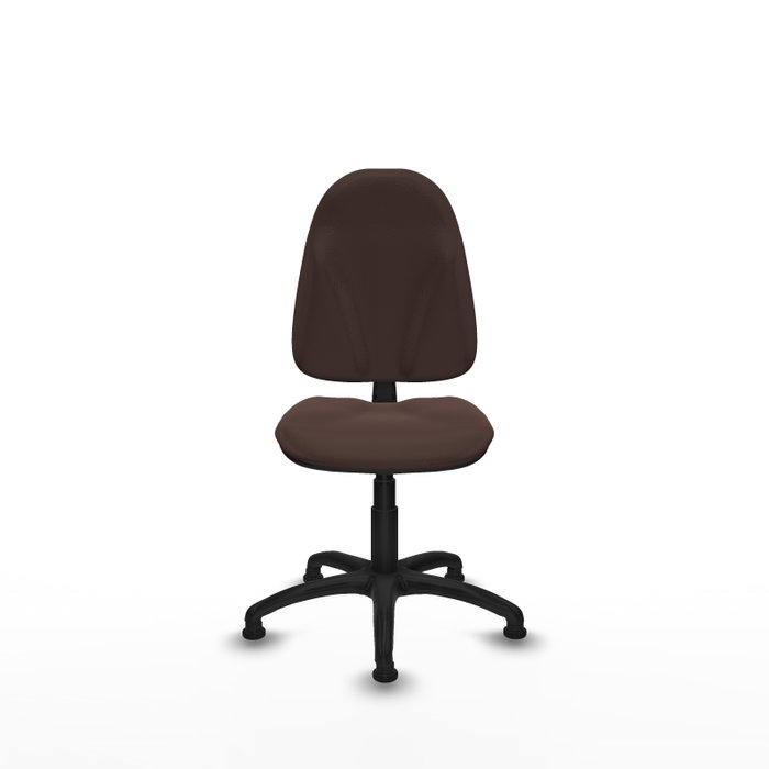 PIQUERAS Y CRESPO Chaise de bureau Algarra, similicuir marron foncé, sans accoudoirs