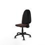 PIQUERAS Y CRESPO Chaise de bureau Algarra, similicuir marron foncé, sans accoudoirs