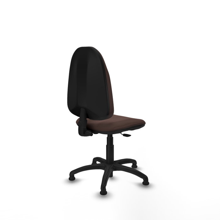 PIQUERAS Y CRESPO Chaise de bureau Algarra, similicuir marron foncé, sans accoudoirs