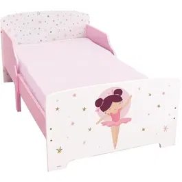 Fun House - Lit enfant Ballerine Danseuse 140x70 cm avec sommier à lattes en MDF, pour enfants à partir de 36 mois