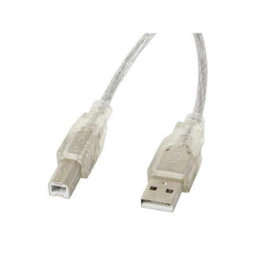 Lanberg Câble USB 2.0 A vers B de 3m Transparent