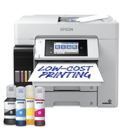 Epson ET-5885 EcoTank - Imprimante Multifonction A4 à Réservoir - 25 ppm - Scanner ADF - Écran Tactile - Wi-Fi, Ethernet, USB - Encre Pigmentée Résistante