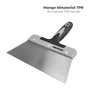 WOLFPACK LINEA PROFESIONAL Spatule en acier inoxydable 25 cm avec manche en caoutchouc