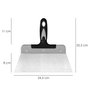 WOLFPACK LINEA PROFESIONAL Spatule en acier inoxydable 25 cm avec manche en caoutchouc