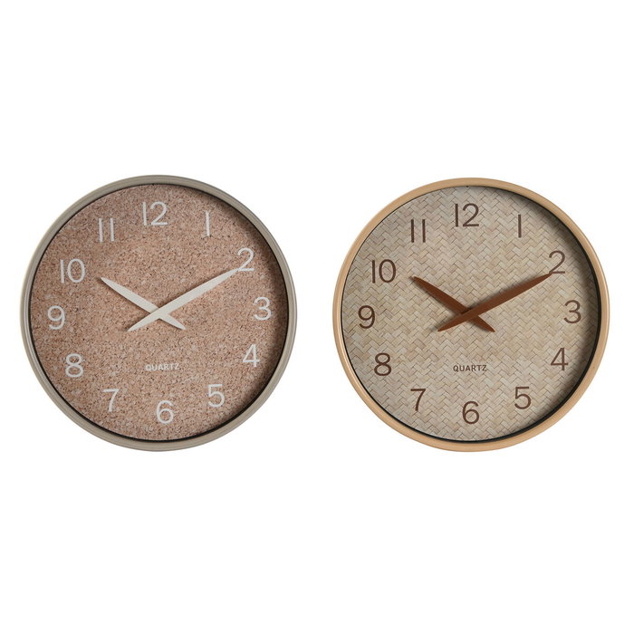 Horloge Murale Home ESPRIT Marron Naturel PVC Bois 30 x 4,7 x 30 cm (2 Unités) Horloge Murale Home ESPRIT Marron Naturel PVC Bois 30 x 4,7 x 30 cm (2 Unités)