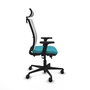 Piqueras Y Crespo Haches Chaise de Bureau Turquoise et Blanc avec Mécanisme Sincro/Traslack